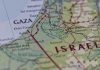Middle East Shocker: Israel’s Rising Dominance Map showing Gaza Strip and parts of Israel.
