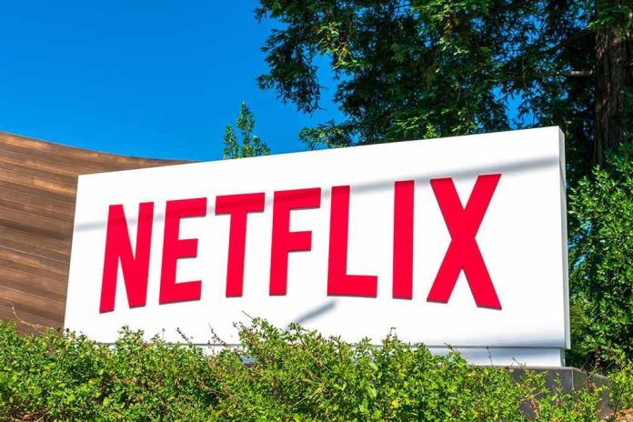 Netflix sign at outdoor campus